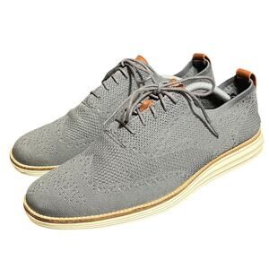 Cole Haan Men's Original Grand Stitchlite Wing Tip Oxford C27961 Gray Size 12
